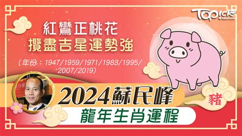 2024年龍生肖運程|蘇民峰2024龍年生肖運程｜十二生肖運勢＋犯太歲化 